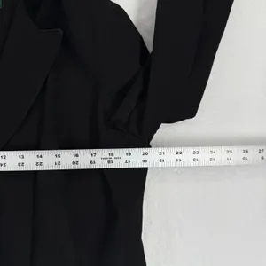 Lauren Ralph Lauren Black Cotton Velvet Trim Riding Blazer Jacket Large L‎ RL thumbnail 3