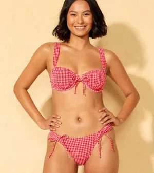 Wild Fable Red Checkered Bikini SET thumbnail 1