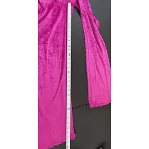 Juicy Couture Velour Pajama Pants Pink Rhinestone Logo Flared S Drawstring thumbnail 10