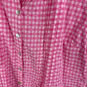Ruby Rd Pink Gingham Textured Button Up Shirt Size 1X Lightweight Preppy‎ Cotton thumbnail 2