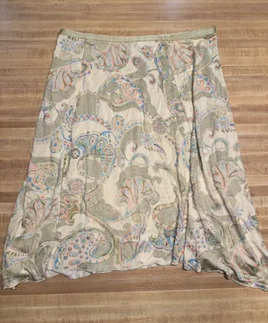 New Women Lg 12/14 Tommy Bahama‎ Floral 100% Silk Skirt thumbnail 1