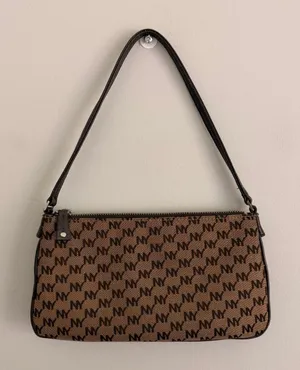 Y2k Brown New York & Company Monogram Mini Shoulder Bag thumbnail 1