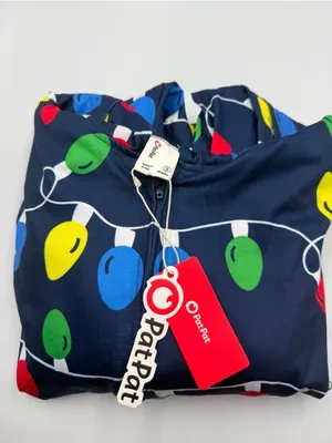 PatPat Christmas Lights Hooded Onesie Pajamas – Women’s Small – New With Tags thumbnail 4