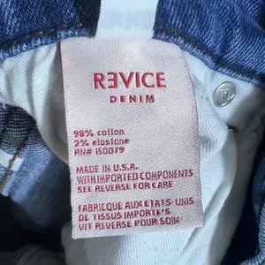 Revice Denim Distressed Straight Leg Jeans Blue Medium Wash Raw Hem Size 32 thumbnail 6