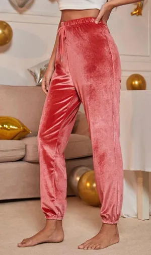 Boutique Velvet Joggers thumbnail 1
