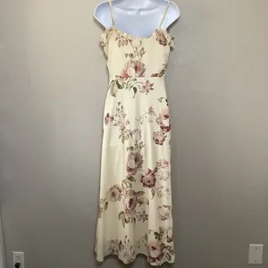 Hope & Ivy‎ High Low Cream Cottagecore Dainty Feminine Dress Sz 10 Spring thumbnail 4