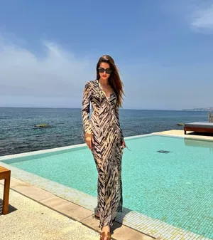 Zara animal Print Dress maxi bohemian hippie summer thumbnail 7
