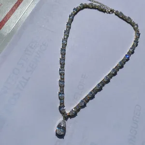 ⚜️💎 New Pavoi 18” 14K Yellow Gold Plated Clear Sparkling Cubic Zirconia Crystal Pendant Tennis Necklace 💎⚜️ thumbnail 4
