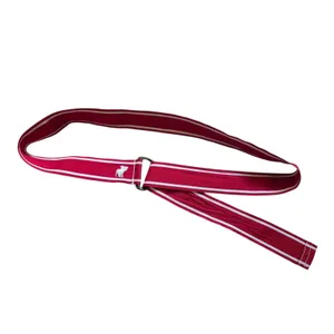 Abercrombie & Fitch Red Ribbon Nylon Belt Embroidered Moose Logo Sz S/M Y2K thumbnail 3