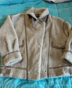 LAMARQUE anthropology faux fur coat thumbnail 1