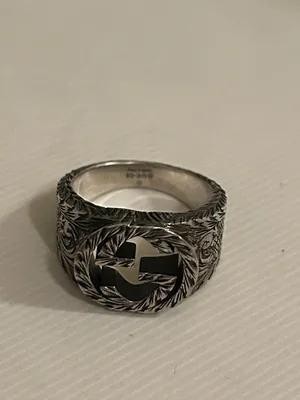 Gucci GG Logo Sterling Silver 925 Ring Unisex 445302 thumbnail 5