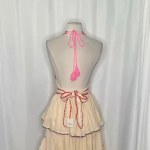 NWT!! FREE‎ PEOPLE Island Time Embroidered Set Skirt Halter Top Gauzy Small thumbnail 9