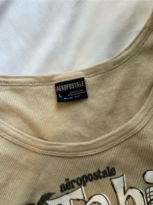 Aeropostale Beige Graphic Scoop Tank thumbnail 3