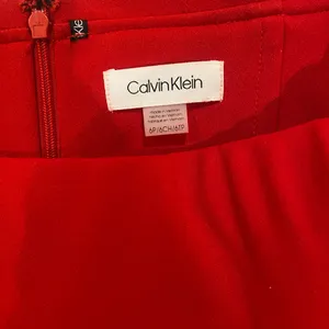 Calvin Klein Red Off-Shoulder Dress – Size 6P thumbnail 2