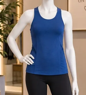 Zelos Tank Top Women Small Royal Blue Seamless Racerback Mesh Athletic Workout thumbnail 1