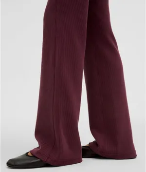 Lululemon Ribbed Softstreme Flared Pants in Garnet Red thumbnail 6