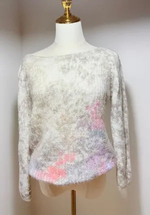 Pronto Moda Italian Made Lightweight Acrylic and Viscose Sweater with Multicolor thumbnail 1