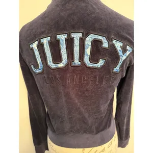 Juicy Couture Black‎ Label Los Angeles Velour Track Jacket Bomber Small S thumbnail 4