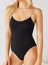 Out From Under Urban Outfitters Black Ribbed Bodysuit thumbnail 1