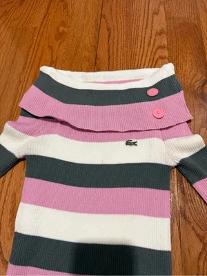 Lacoste Off the Shoulder Sweater Size XS thumbnail 2