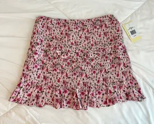 NWT smocked floral mini skirt thumbnail 1