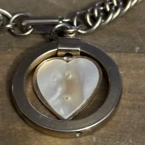 Vintage MOP The Lords Prayer Heart Charm Bracelet thumbnail 5