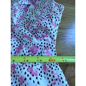 ELOQUII Floral Ruffle High-Low Maxi Dress Pink White Black Size 14 thumbnail 8