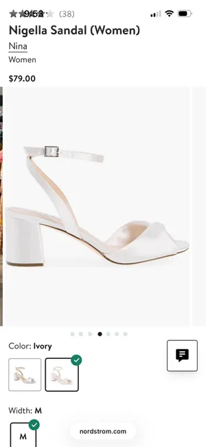 Nina Bridal Heels Ivory 5.5 thumbnail 3