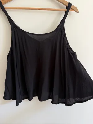 Lovers + Friends Black Flowy Tank Top Size Medium Blouse thumbnail 4