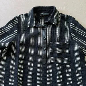 woven striped pleated dress thumbnail 8