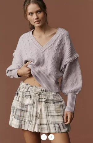 Anthropologie Pilcro Patchwork Bubble Mini Skirt thumbnail 1
