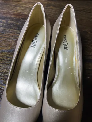 East 5th Women’s 7 Wide Champagne Slip-On Dress Pumps Square Toe Block Heel thumbnail 4