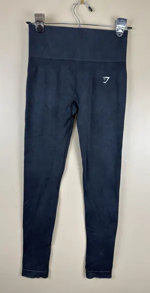Gymshark Women’s Black Seamless Leggings Approx Size S Athletic Activewear thumbnail 1