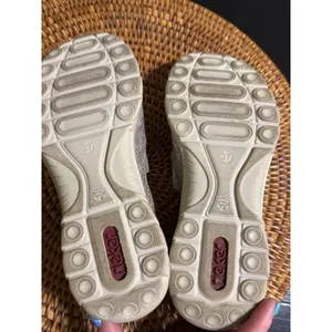 Rieker‎ Antistress MemoSoft Metallic Snakeskin Slip On Sneakers Silver Gold 37 thumbnail 3
