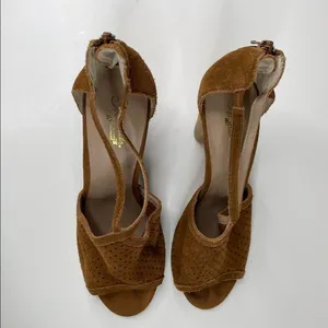 Seychelles Tan Suede Cone‎ Heels Size 9 thumbnail 3