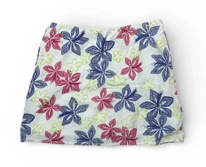 LA Hearts White Pink & Blue Hibiscus Floral Skirt Size Medium thumbnail 1