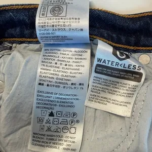 Levi's Wedgie Straight Jeans Checkerboard Blue Retro Indie Grunge Size 27‎ thumbnail 10