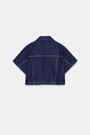 Zara Dark Denim Top thumbnail 3