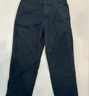 Abercrombie Straight Relaxed Crop Chino Pants - Navy - S thumbnail 5