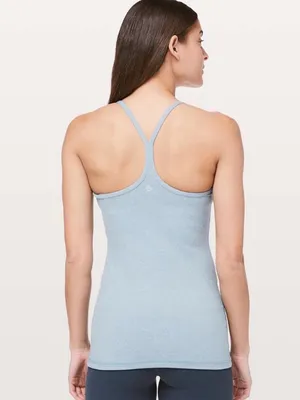 Lululemon Power Y Tank Heathered Blue Cast Women's yoga Pilates gym training thumbnail 2