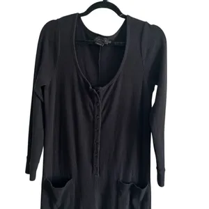 HATCH Daily Feed Maternity Waffle Knit Jumpsuit Black Small thumbnail 5