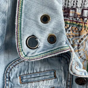 Bob Marley and the wailers embroidered Jean jacket june 18 1978 thumbnail 4