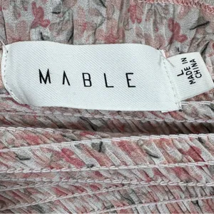 Mabel Daphne Ditsy Flower Ruffe Trim Smocked Midi Long Tube Dress Pink‎ Large thumbnail 12