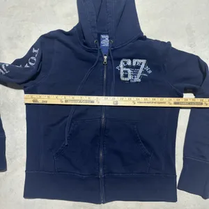 Vintage Polo Jeans Company Ralph Lauren Women's Zip Hoodie Sweatshirt Blue SZ L thumbnail 2
