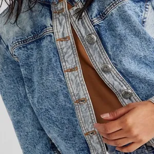 Free People Aubrey Jean Jacket thumbnail 8