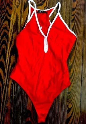 URBAN OUTFITTERS red and white bodysuit thumbnail 1
