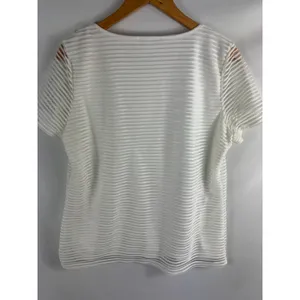 Calvin Klein Textured Short Sleeve Blouse Size XL thumbnail 6