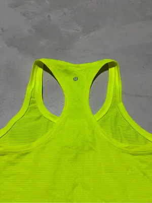 Lululemon swiftly tech Neon Yellow Racerback Tank Top 6 thumbnail 5
