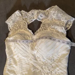 Women’s Chiffon Wedding Dress Corset Back Size 16 NWOT thumbnail 12