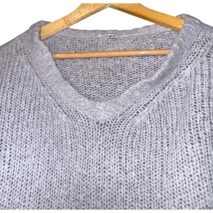 Reformation Wenda Merino Wool Alpaca Blend Crop Sweater Women's M Gray Soft Cozy thumbnail 3